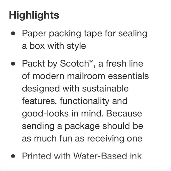 4 NEW rolls of PACKT Paper Packing Tape • by Scotch - Picture 3 of 5
